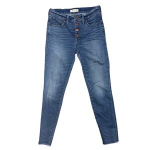 Madewell 9” High Riser Skinny Skinny Button‎ Fly Jeans Women’s Size W 27